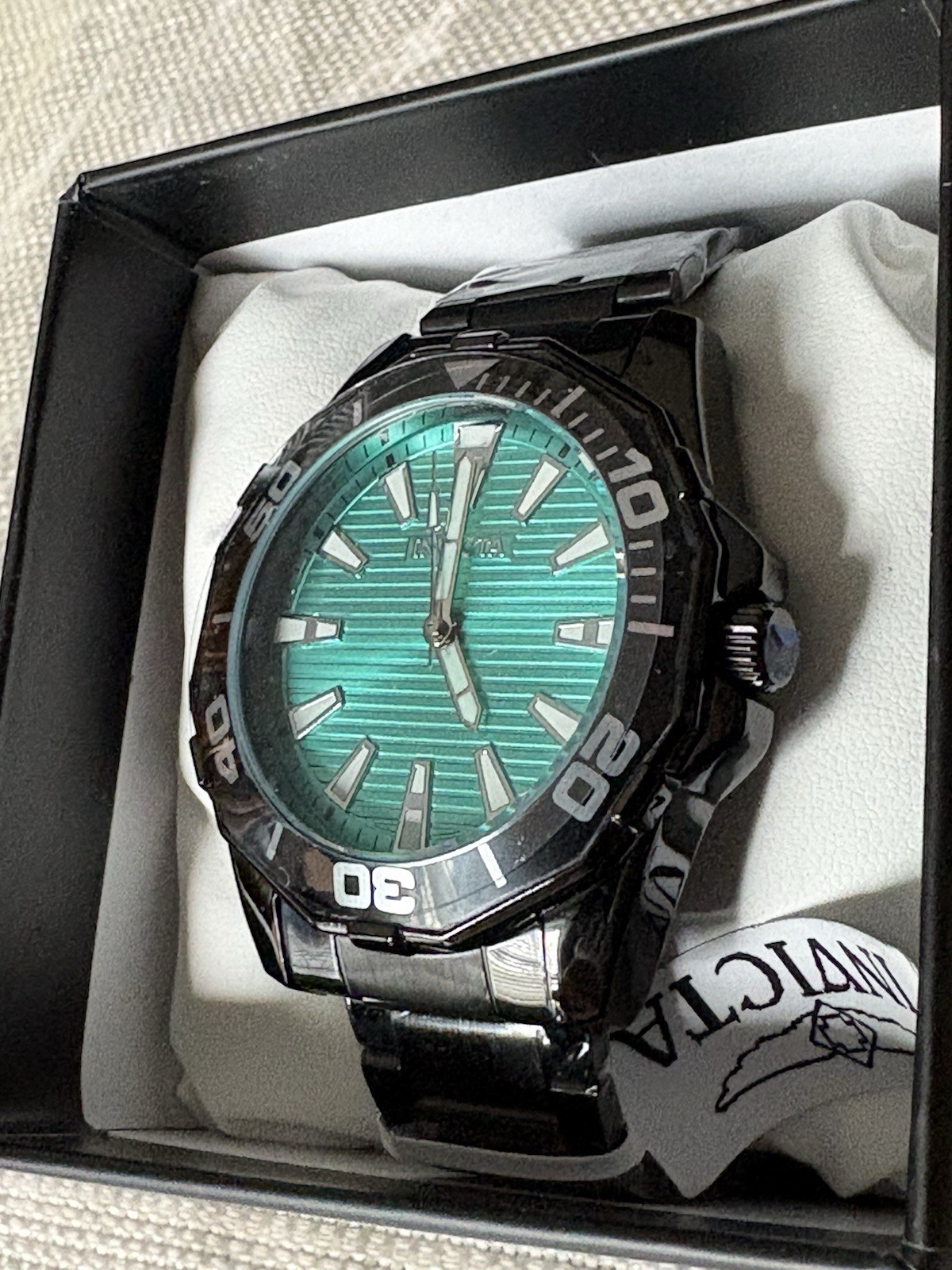Invicta Diver Meridian Men’s Watch 46mm Black Light Blue Dial New In Box 79017