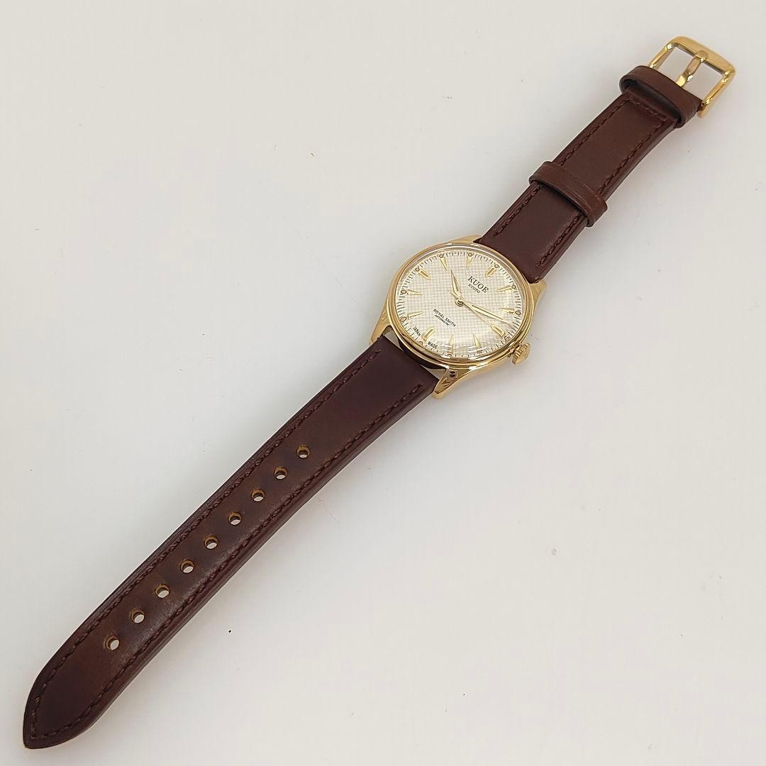 KUOE Kyoto Royal Smith 90-006 Automatic MIYOTA 9039 Ivory Waffle Dial #3407