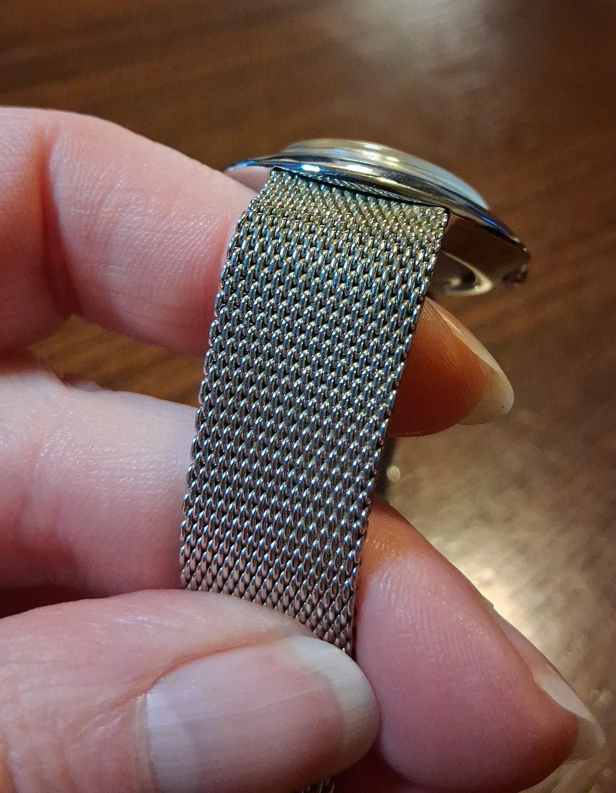 Vintage Timex Cobalt UFO Watch Chrome Stainless Mesh MCM See Pics/Description