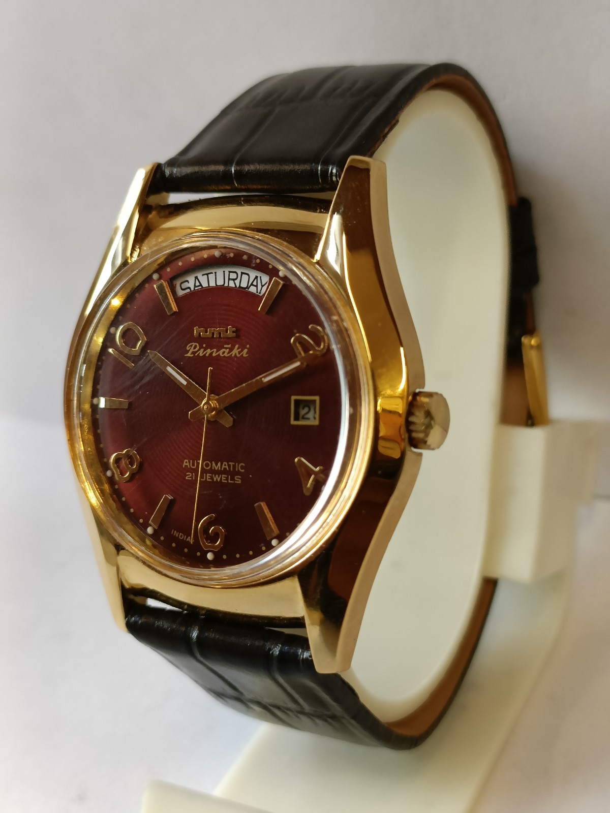 HMT PINAKI PRESIDENT DAY 21J AUTOMATIC WINE DIAL INDIA MEN’S WORKING CONDITION