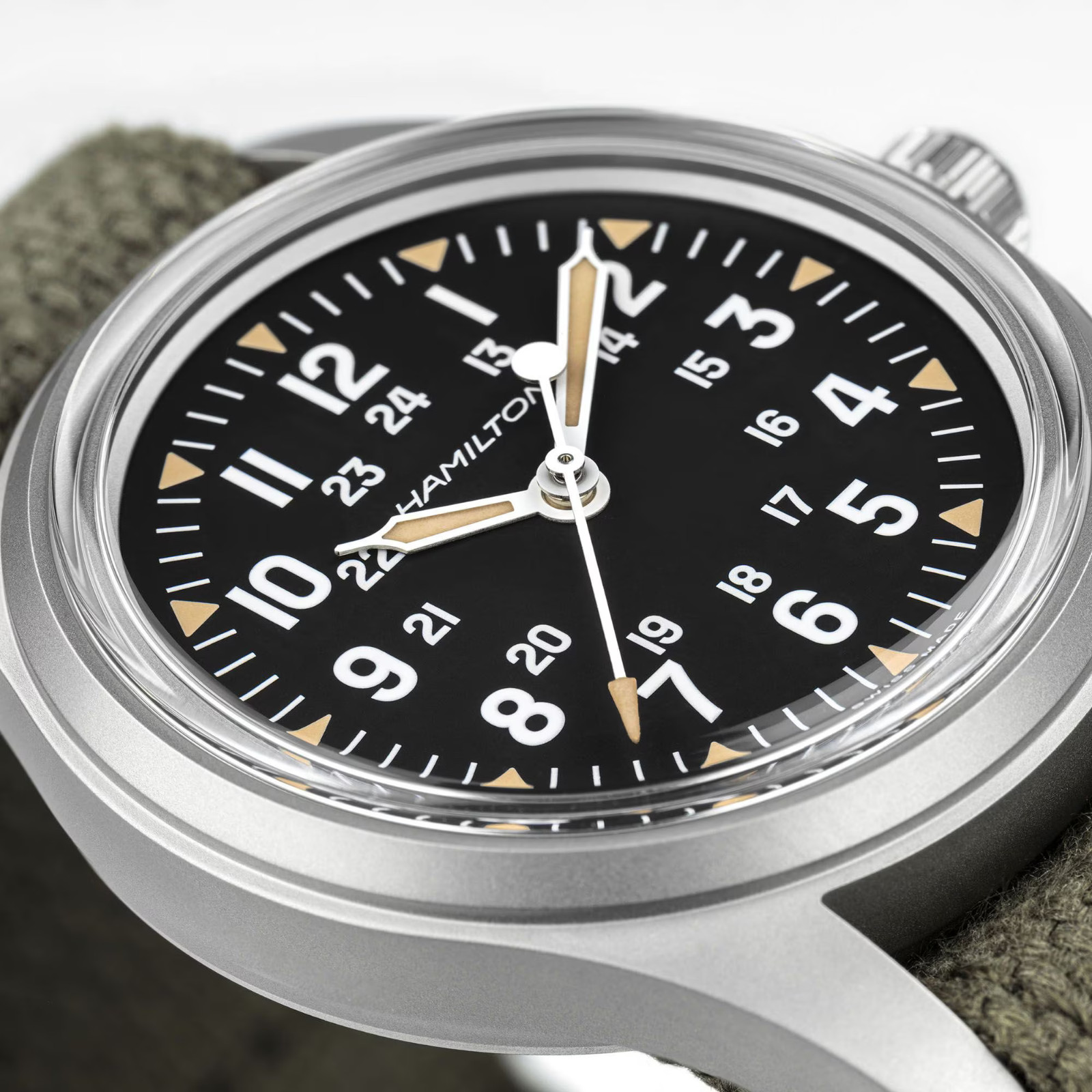 Hamilton Khaki Field Mechanical 36mm Black Dial Textile Strap Watch H69399930