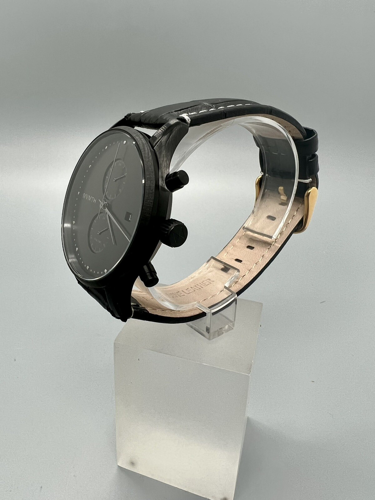 MVMT By Movado Voyager Chronograph Watch Men Matte Black Date 42mm .