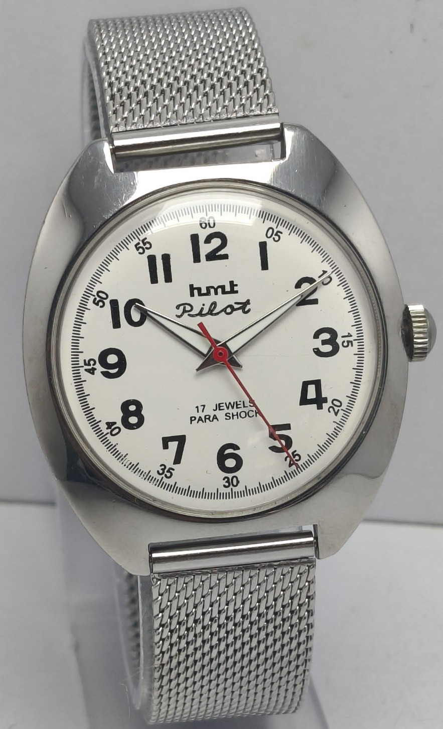 HMT Pilot 17 Jewels Hand Winding Wrist Watch For Men’s In Working Condition