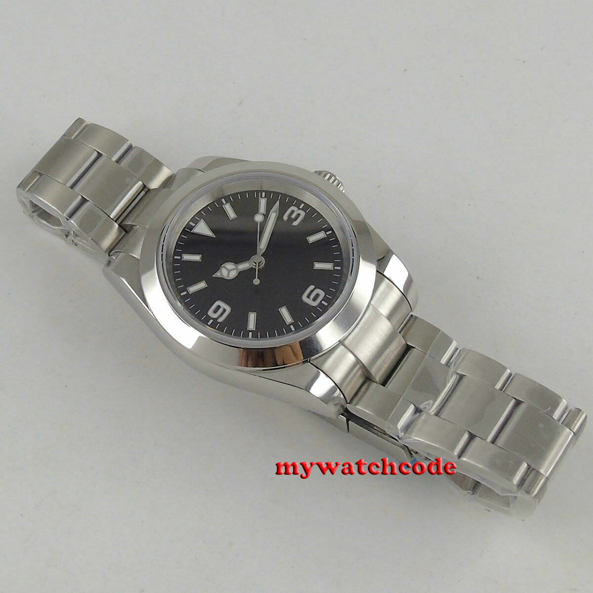 39mm BLIGER black dial sapphire glass 24 jewels NH35 PT5000 automatic mens watch