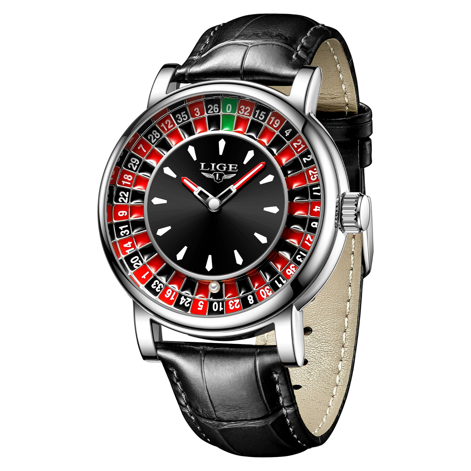 LIGE Mens Watch Business Waterproof Analog Quartz Leather Band Luxury Wristwatch