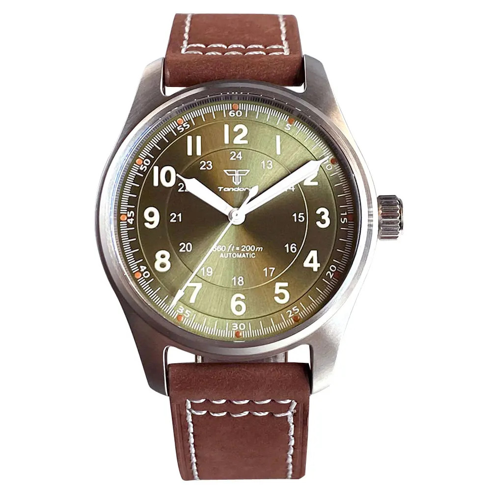 Tandorio 39mm Pilot Retro Automatic Mechanical Watch For Japan NH35/ Miyota 8215