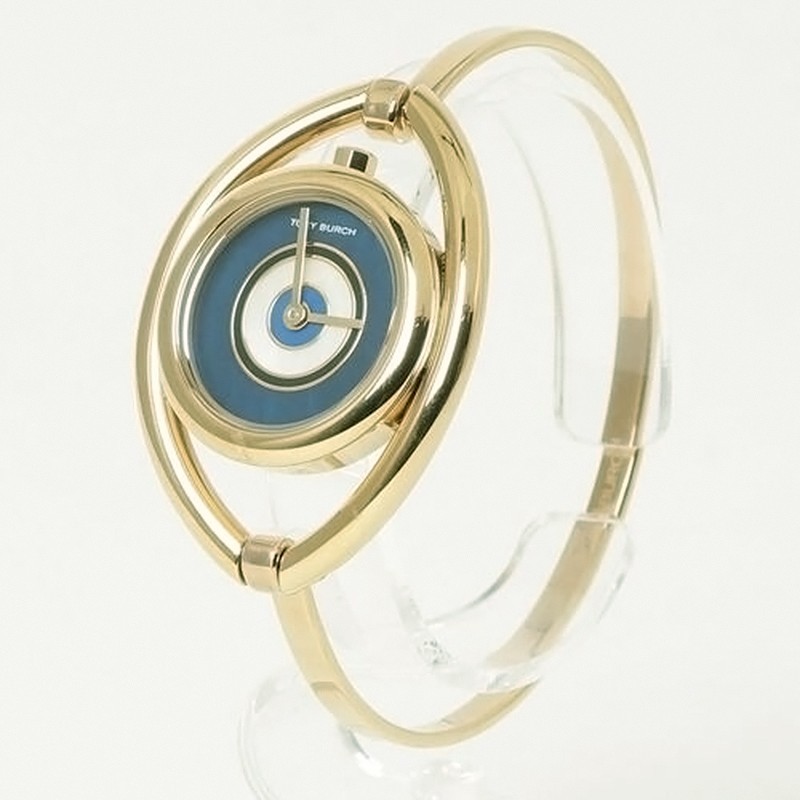 NEW Tory Burch Evil Eye Ivory and Navy Mother of Pearl Dial Watch TBW5000