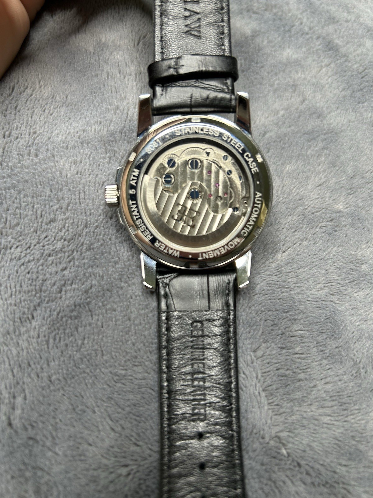 Thomas Earnshaw Earnshaw 1805 Automatic Silver Dial Black Leather Strap 50m
