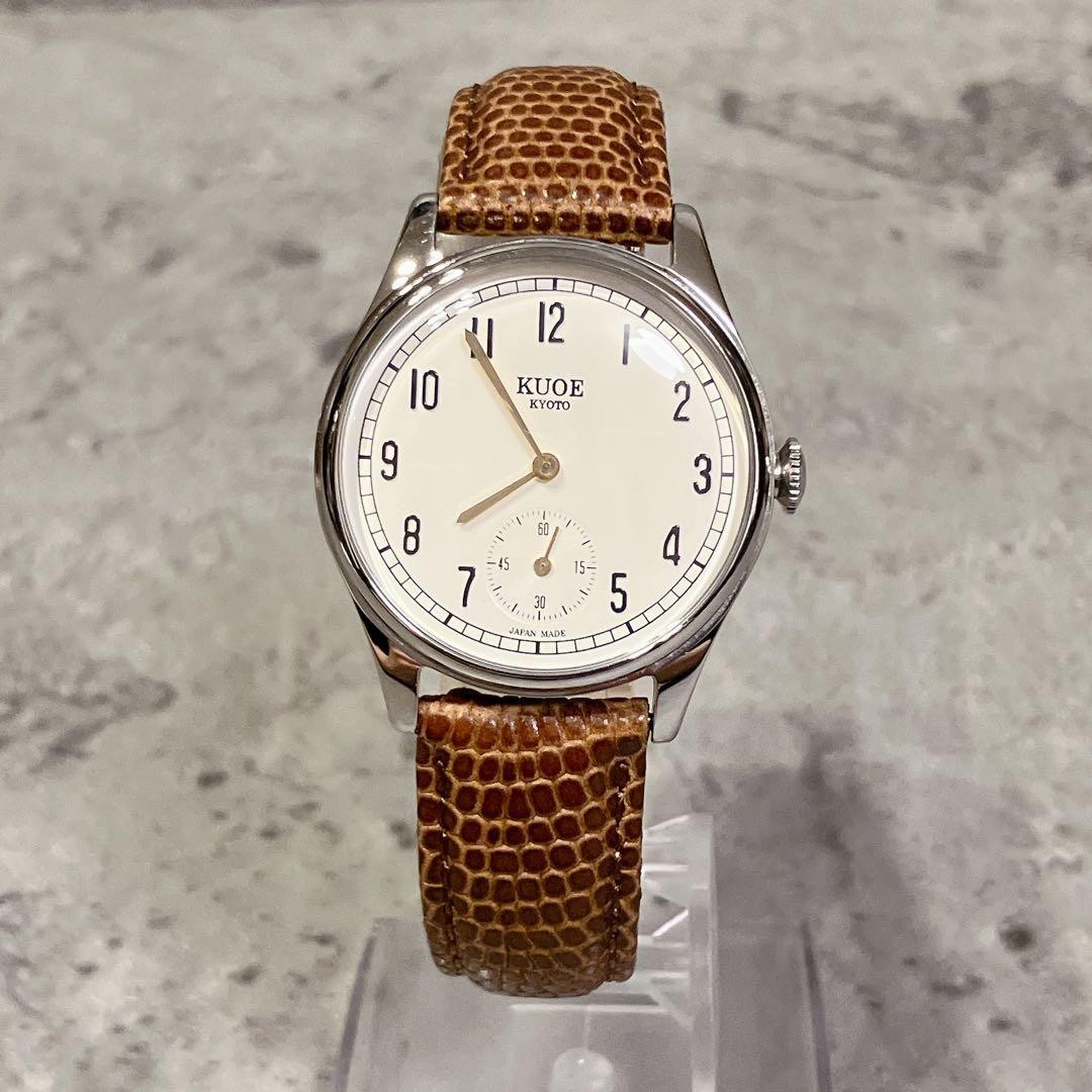 KUOE Kyoto Old Smith 90-001 Watch Stainless Steel Leather Working from Japan