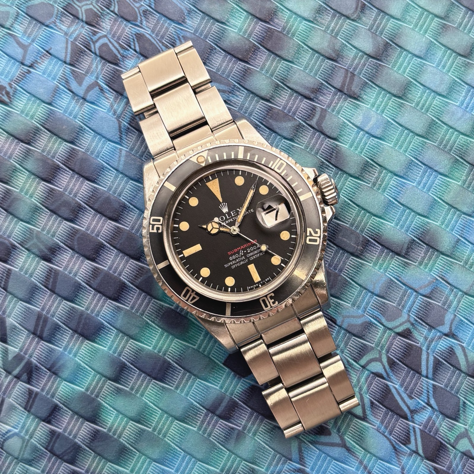 1971 Rolex Red Submariner 1680 Matte Black Mark IV Dial