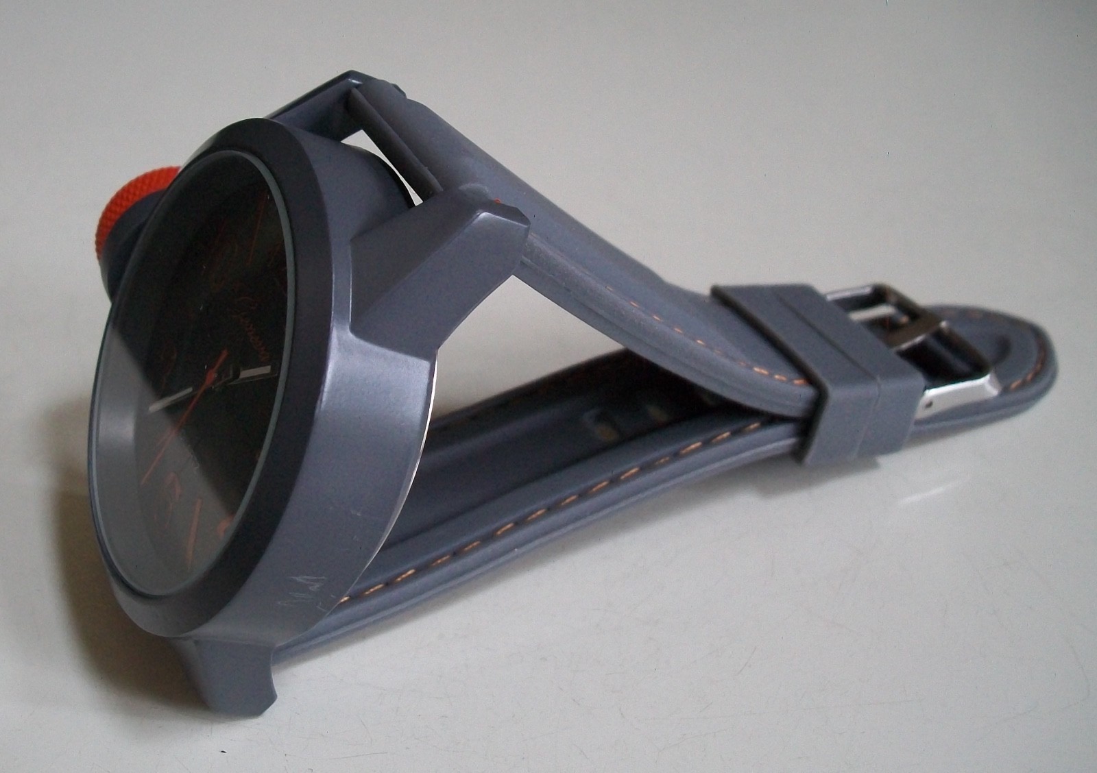 Men’s Geneva Orange & Gray Silicon Band Fashion Casual Hip Hop Watch