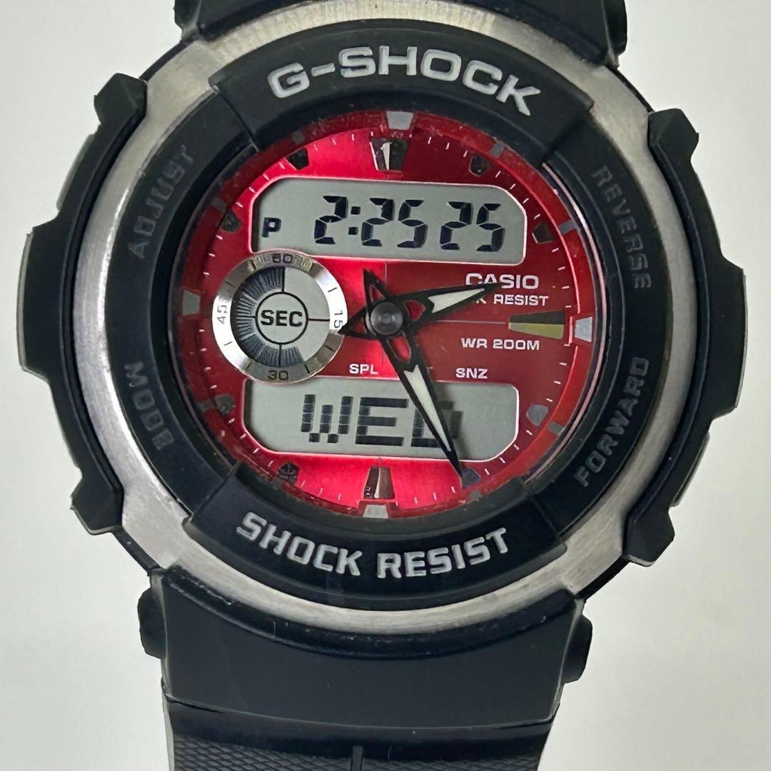 [Working Condition] CASIO G-SHOCK G-300 Metallic Red Analog-Digital Watch