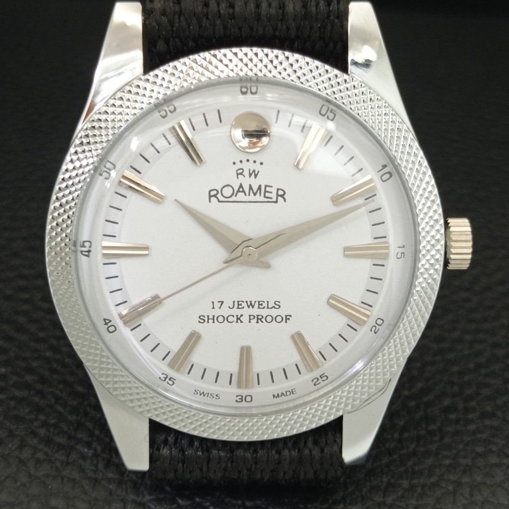 REFURBISHED VINTAGE HAND-WINDING SWISS MENS WHITE COLOR DIAL WATCH a707162-1