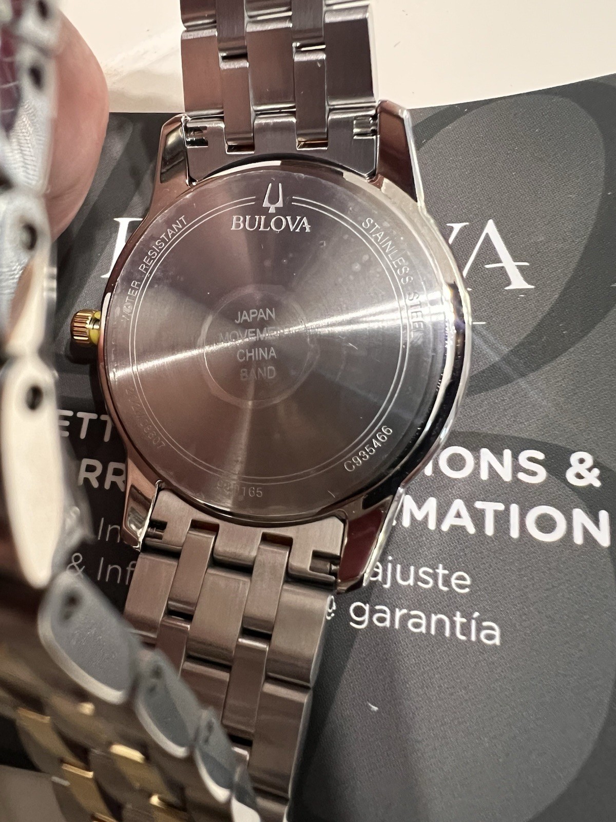 Bulova Classic Diamond Men’s Quartz Two-Tone Bracelet Black Dial Date 40mm $420