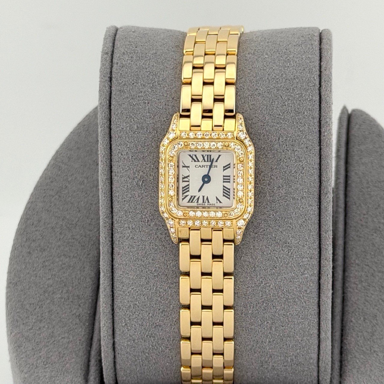 Cartier Panthere Mini 2360 WF3141B9 17mm Diamond Bezel Lugs 18k Yellow Gold Box
