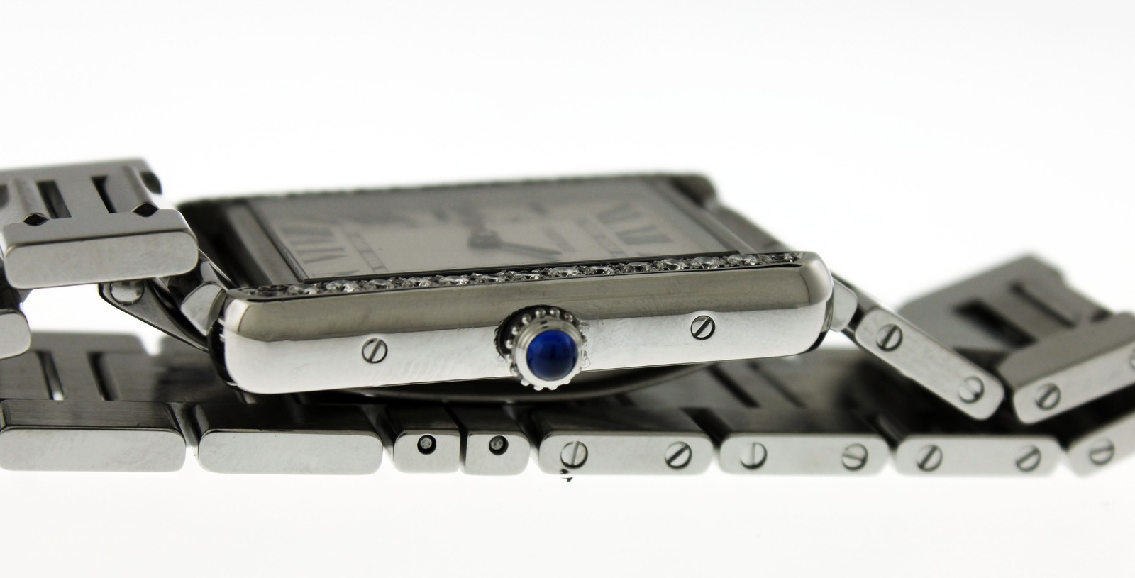Cartier Tank Solo 3169 27mm Stainless Steel Diamond Quartz Watch