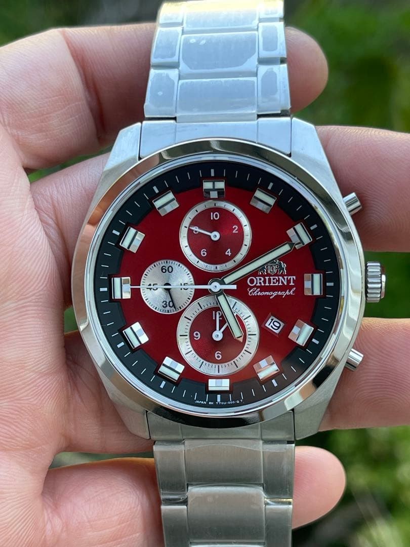 ORIENT Chronograph Watch Red Black