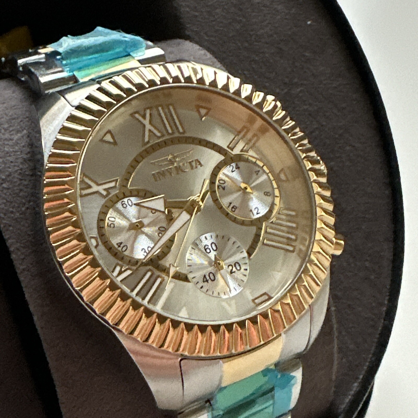 INVICTA Gold Tone Stainless Quartz Chronograph Watch 21425