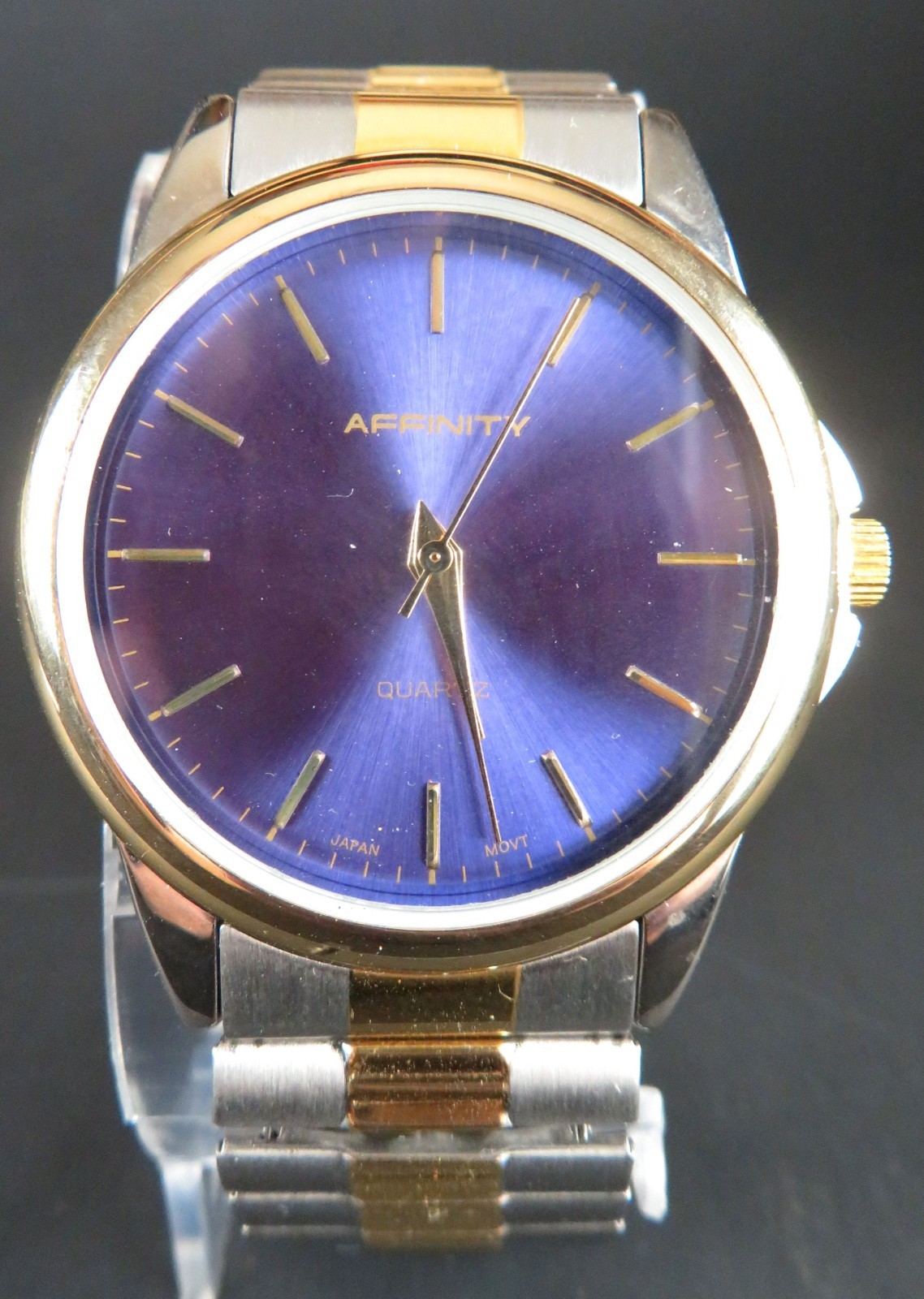 Working Affinity Blue Purple Sunburst Men’s Quartz Watch 40mm FMA11 new battery