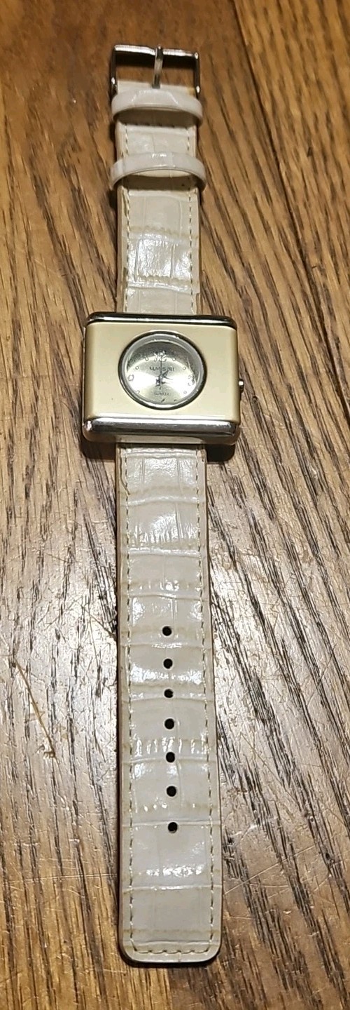 Vintage Massini Silver & Gold Tone Analog Wrist Watch