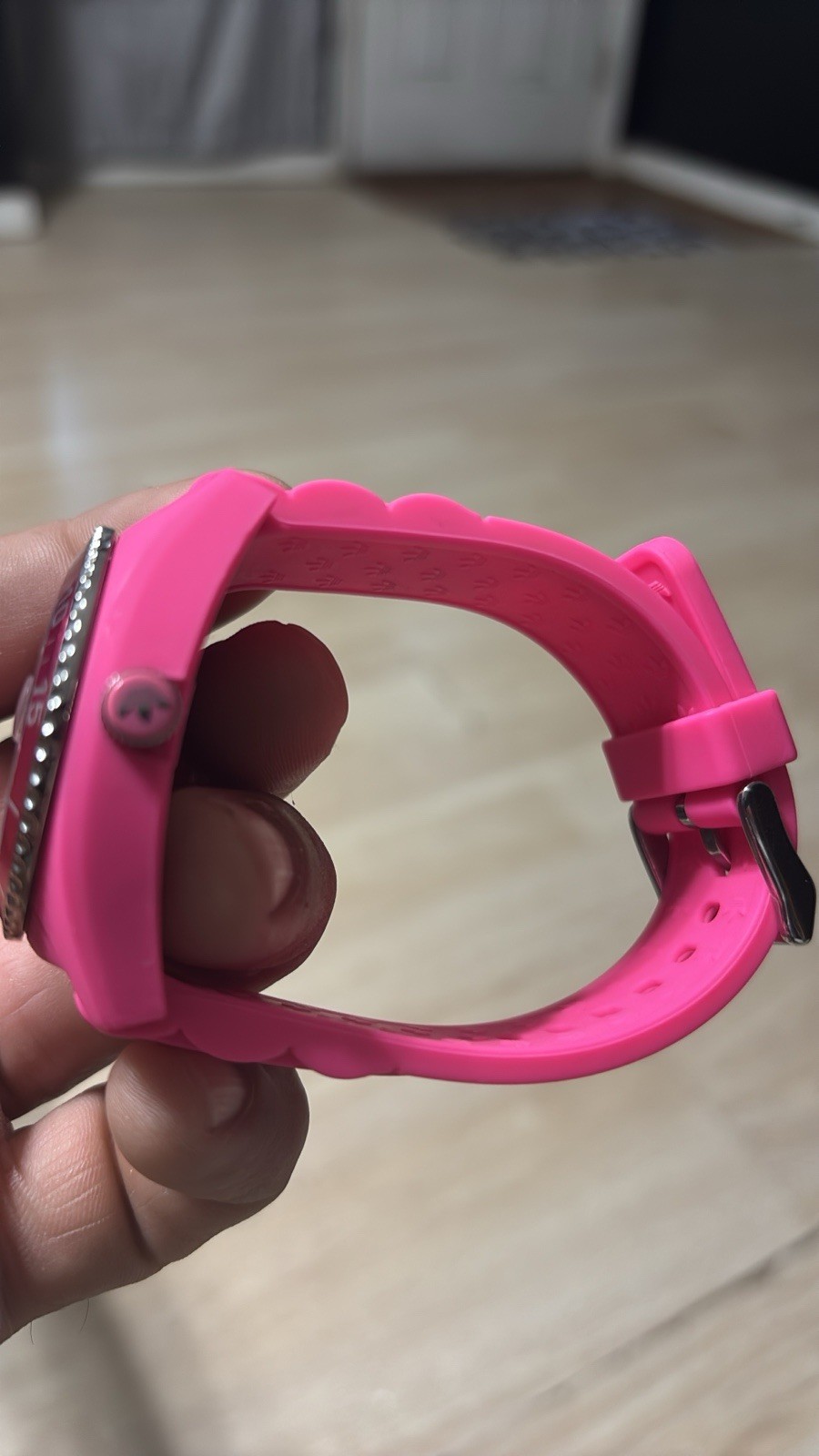 adidas Pink Analog Quartz Watch, Silicone Strap, Date, 100m Water Resistant