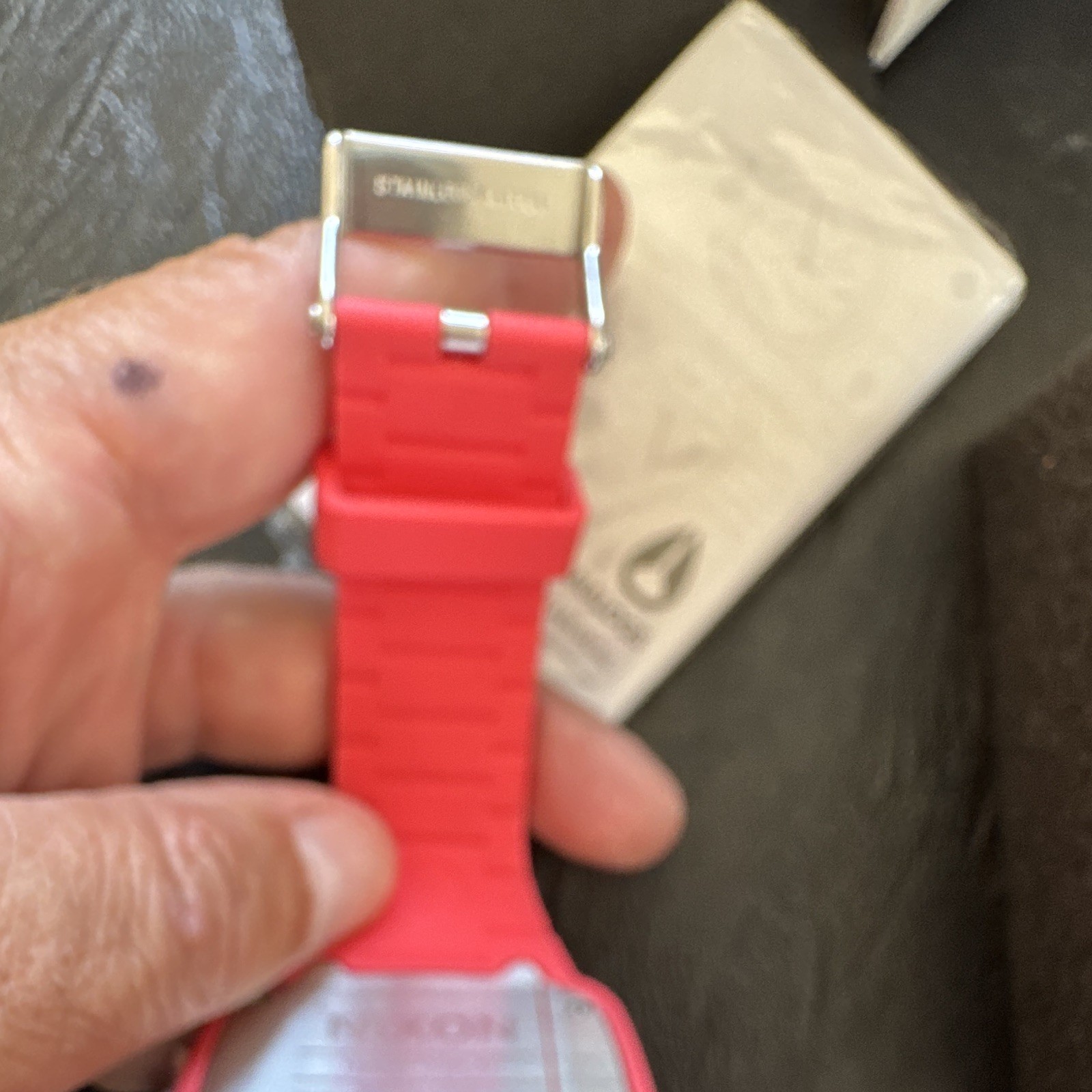 Nixon The Rubber Player Red Analog Quartz Watch Red Rubber Strap 100m Box Manual