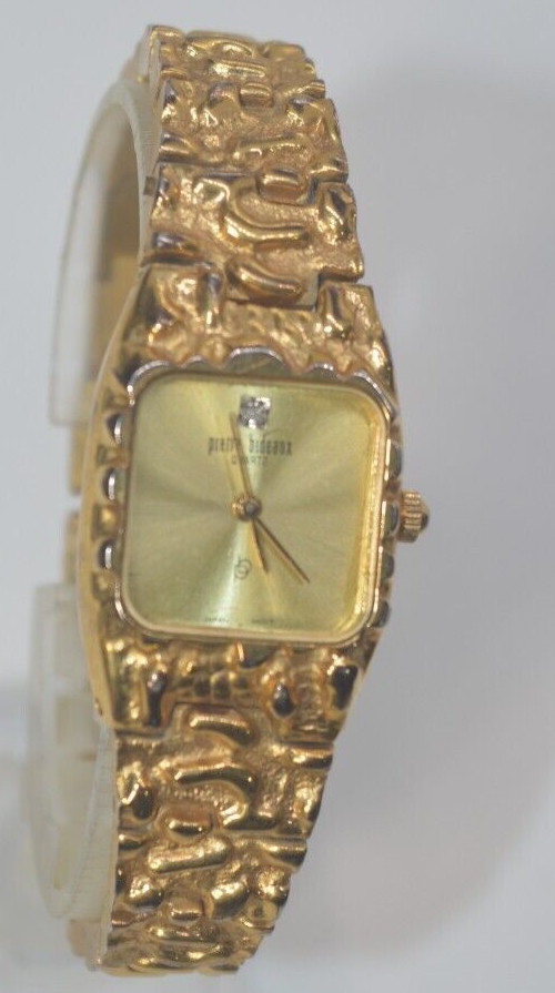 Pierre Bideaux Women Dress/Formal Gold Nugget Watch New battery GUARANTEED