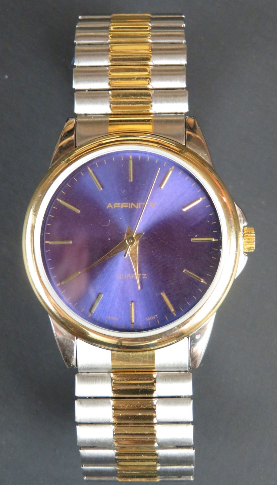 Working Affinity Blue Purple Sunburst Men’s Quartz Watch 40mm FMA11 new battery