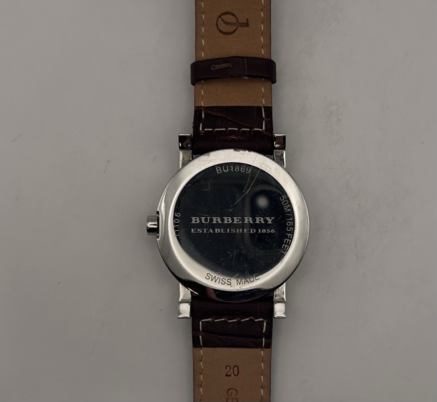 Burberry The City Men’s Silver Dial Brown Leather Strap Quartz 38mm Watch