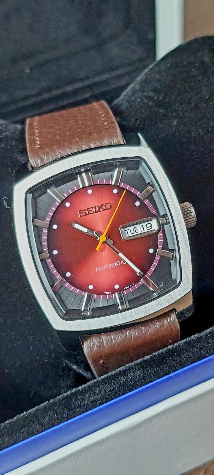 Seiko Recraft SNKP25 Automatic Men’s Watch – 7s26 – RED Sunbrust Dial