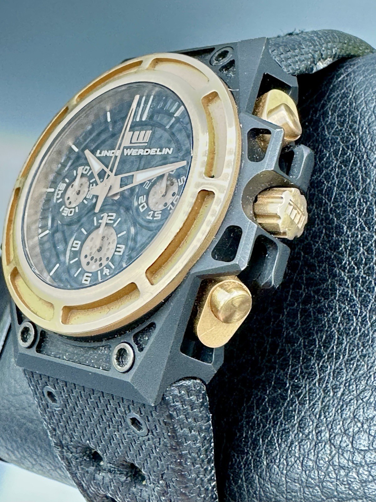LINDE WERDELIN SpidoSpeed Chronograph Limited Rose Gold Black PVD Titanium