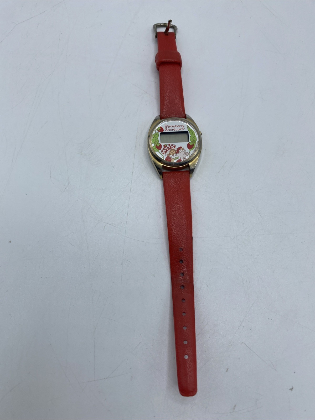 Vintage 1980 Strawberry Shortcake Bradley Digital Watch Orig Strap Child Untest