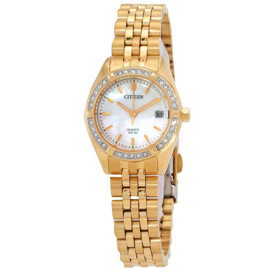 Citizen Ladies Quartz Crystal Mother of Pearl Dial Watch – EU6062-50D NEW
