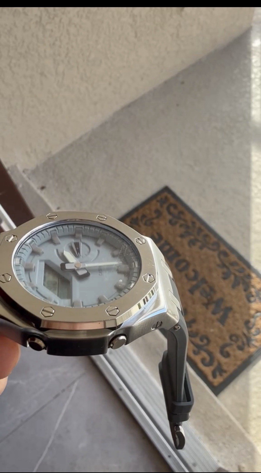 Men’s Watch Style Casio G-SHOCK Analog-Digital Octagon 200m Gray Dial
