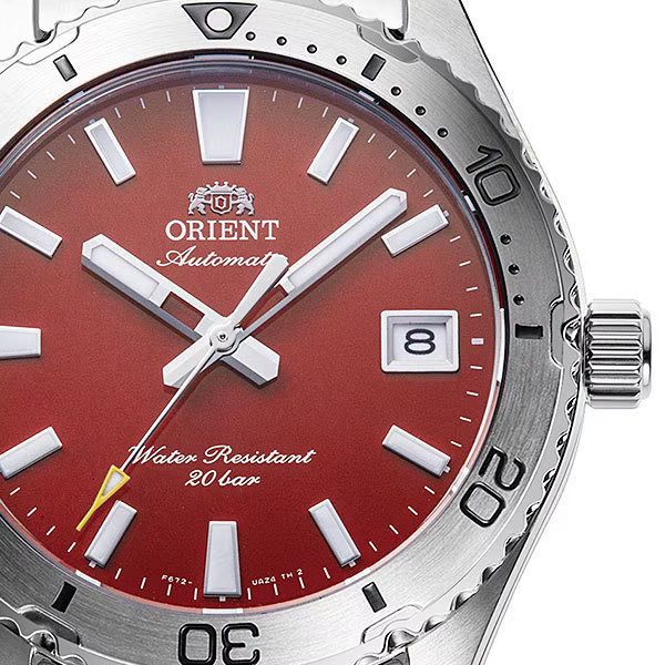 Orient RN-AC0Q09R Sports Mako 40 Automatic Men’s Diver Watch StainlessSteel Red
