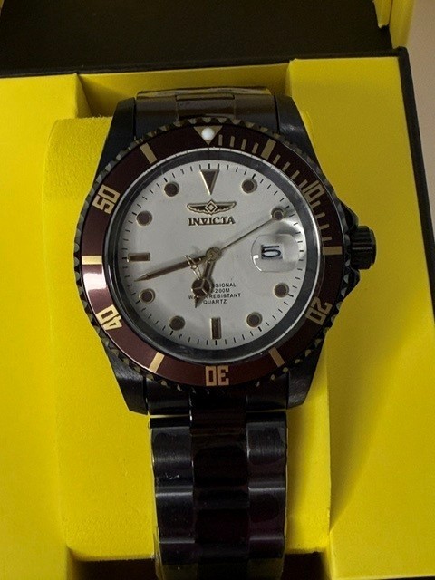 invicta Pro Diver Harborshift Men’s Watch – 42mm, black and brown 50531