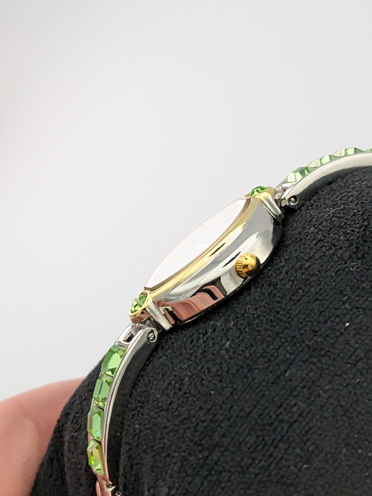 Ladies Watch Omax Japan Two Tone Crystal Dress Formal 7″