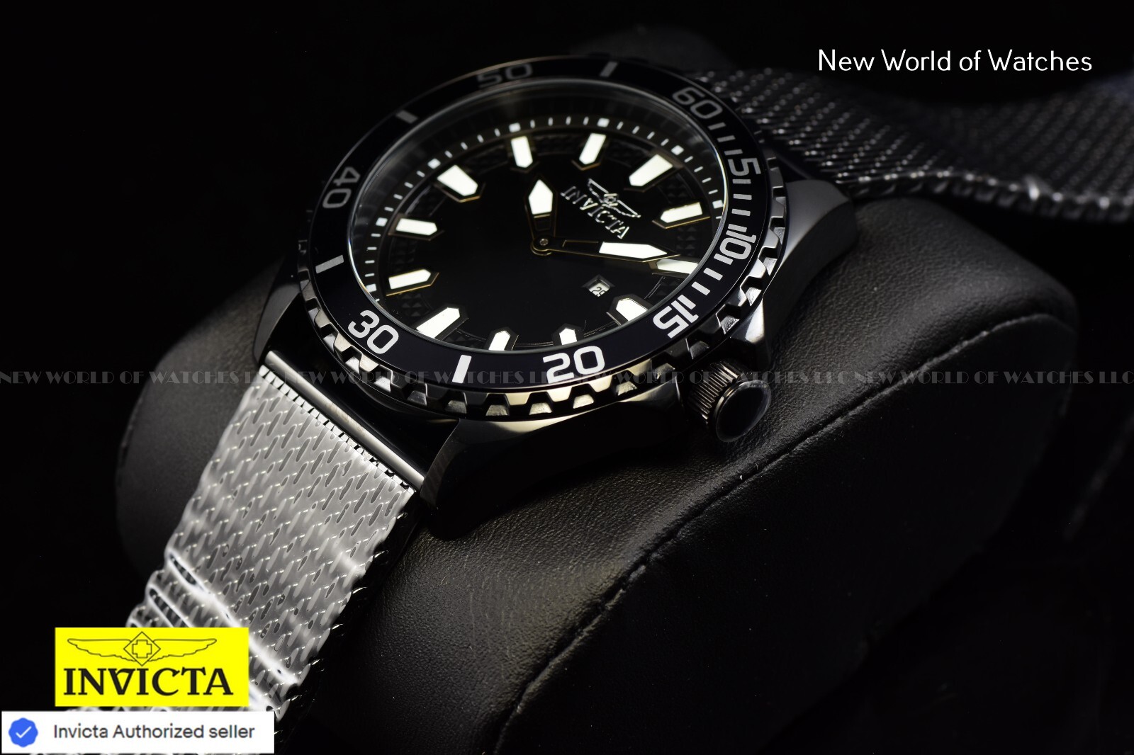 Invicta Men’s 46903 Pro Diver 43mm Black Stainless Steel Quartz Watch