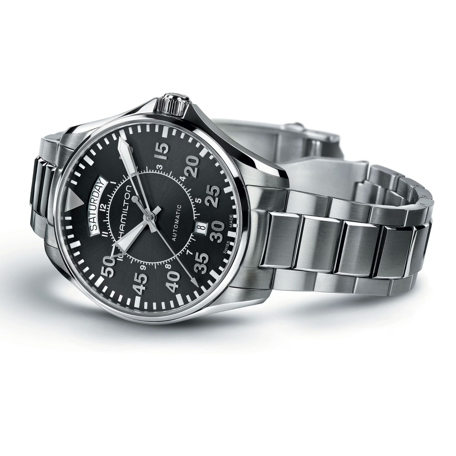 New Hamilton Khaki Aviation Pilot Day Date Auto Men’s watch H64615135