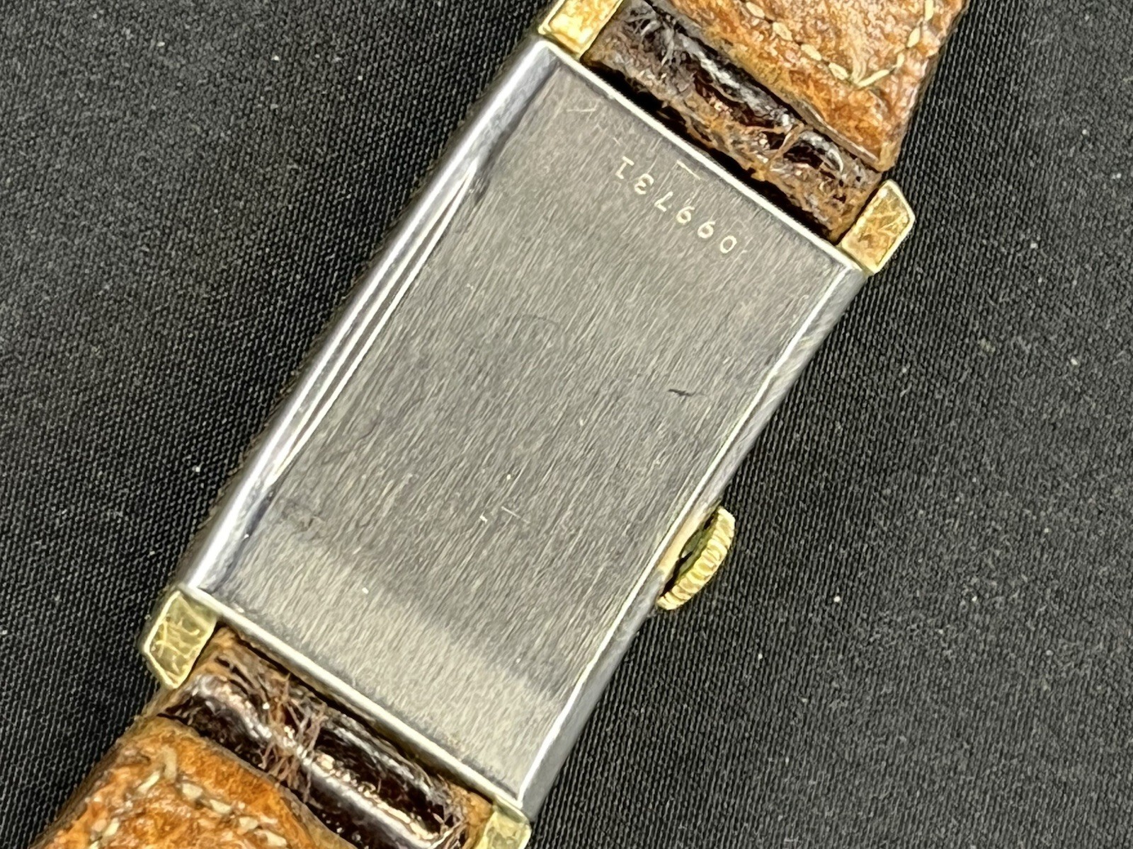 Vintage 50’s Benrus Curved-back Tank Watch