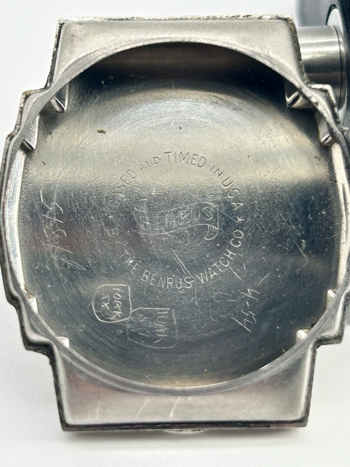 Vintage 1940s Benrus BR1 Tank Watch 15J Swiss 10K RGP Art Deco Mens Mechanical