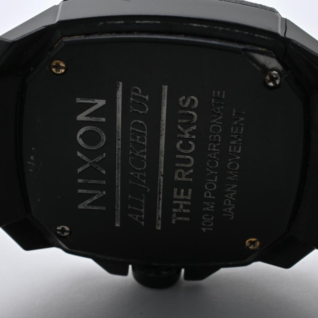 NIXON THE RUCKUS Watch Black Polycarbonate Quartz Timepiece Excellent