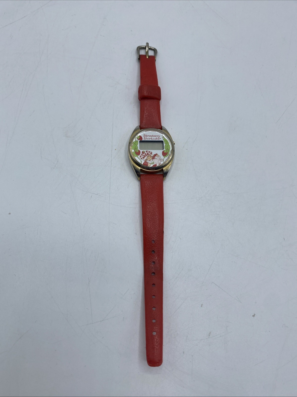 Vintage 1980 Strawberry Shortcake Bradley Digital Watch Orig Strap Child Untest