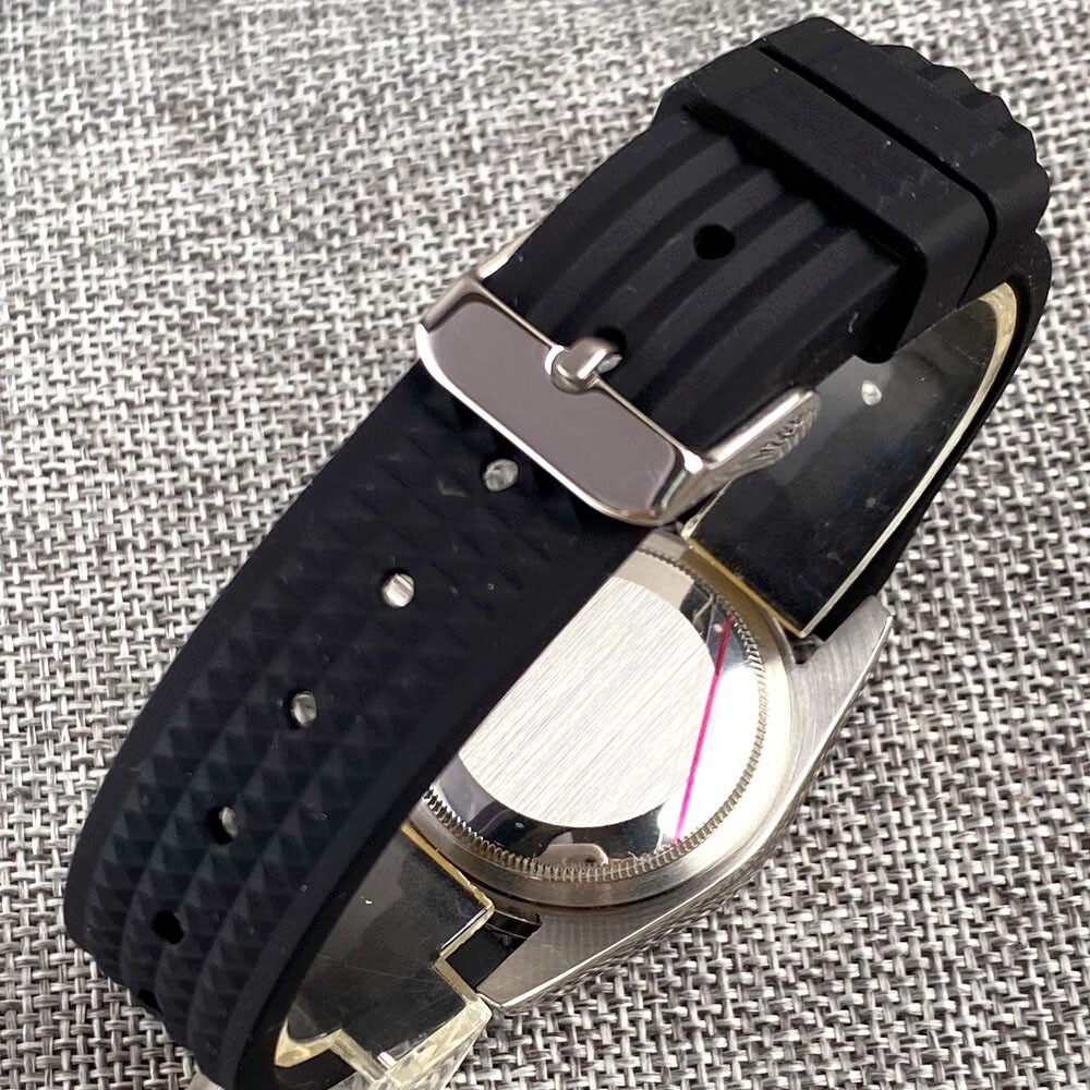 Dark Red 36MM NH35A 20BAR Waterproof Luminous Mechanical Men’s Watch Screw Crown