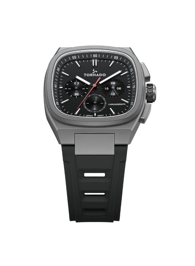 Tornado Aristocrate Men’s Chronograph Watch | Black Dial, 42mm, 100 m (10 ATM)
