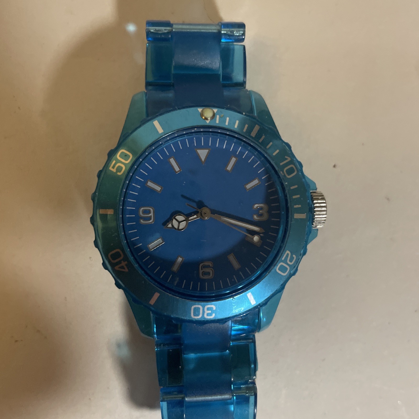 Identity London Electric Blue Dive Style Watch Quartz Movement