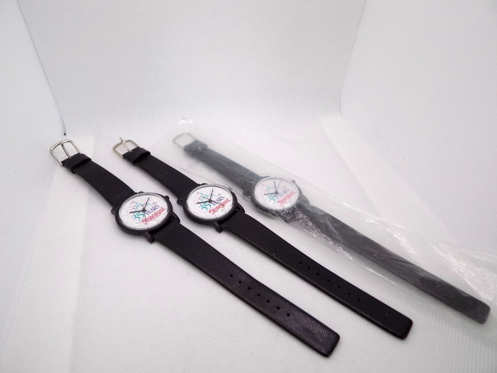 Vtg 1990s LORUS Disney Disneyland 35 YEARS 3 Watches JAPAN MOVT New Old Stock