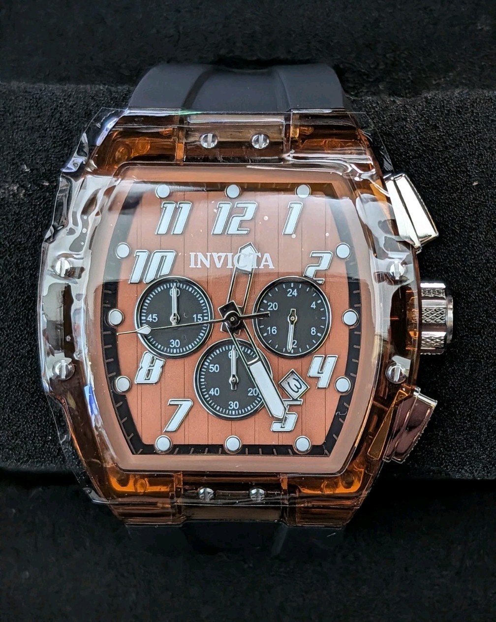 Invicta S1 Rally Kinesia Anatomic Men’s Watch – 47mm Black/Brown (50086)