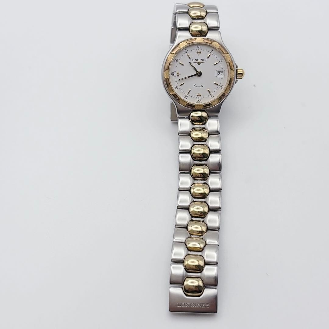 [Near Mint] Vintage Longines Conquest L1.114.3 Gold White Dial 23mm Ladies Watch