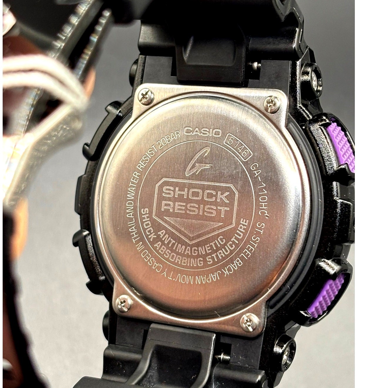 Casio G-Shock GA-110HC-1A Hyper Color Blue Purple Men’s Watch NIBWT